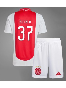 Billige Ajax Josip Sutalo #37 Hjemmedraktsett Barn 2024-25 Kortermet (+ Korte bukser)